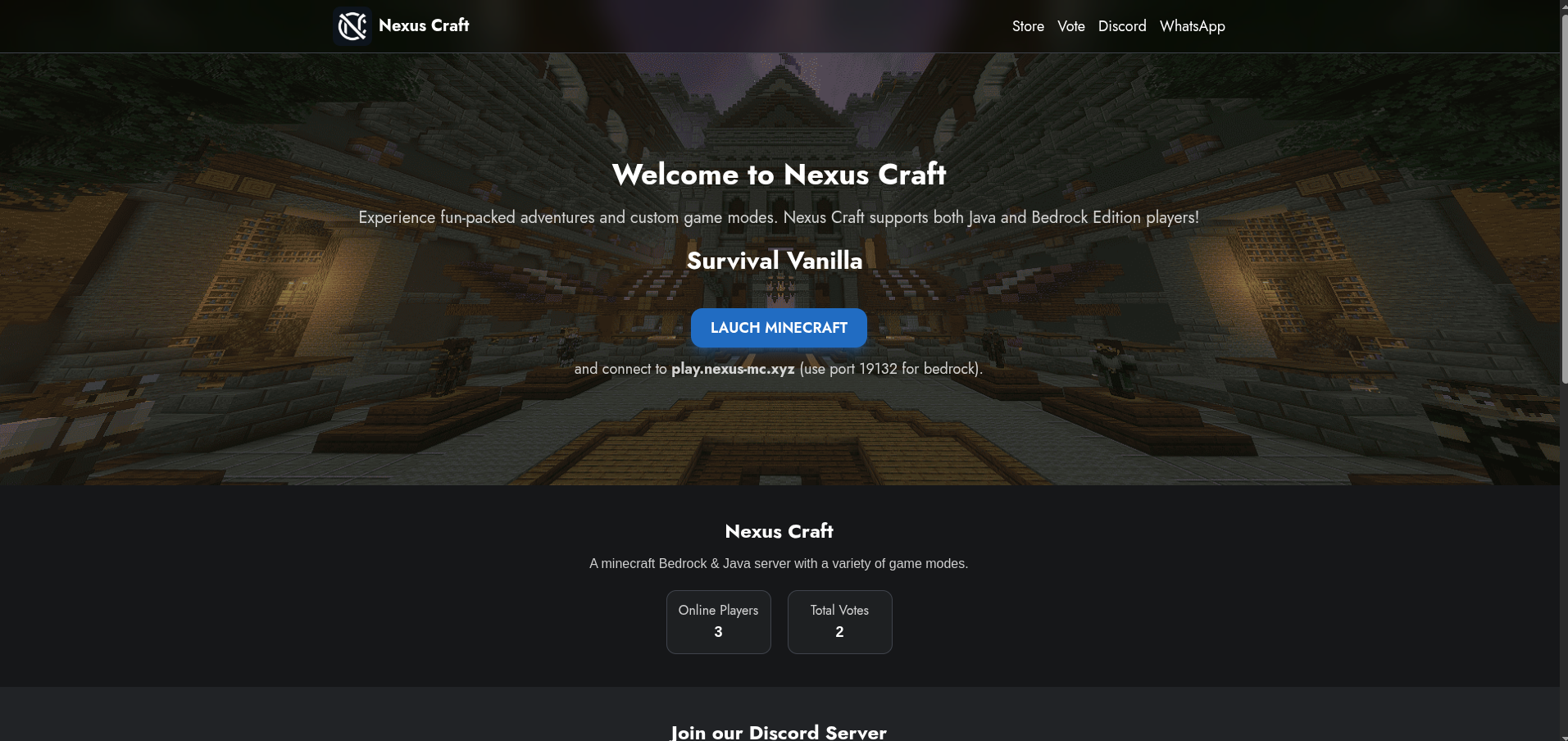 Nexus Craft - Landing