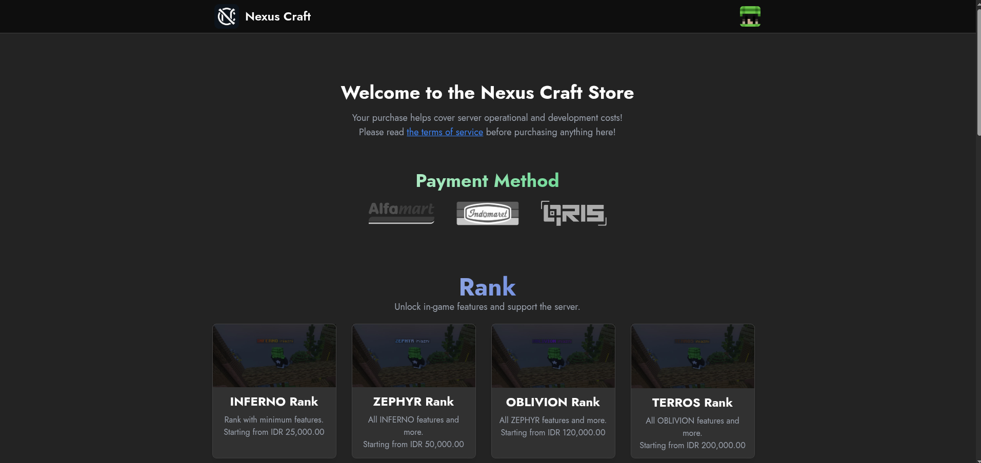 Nexus Craft - Store